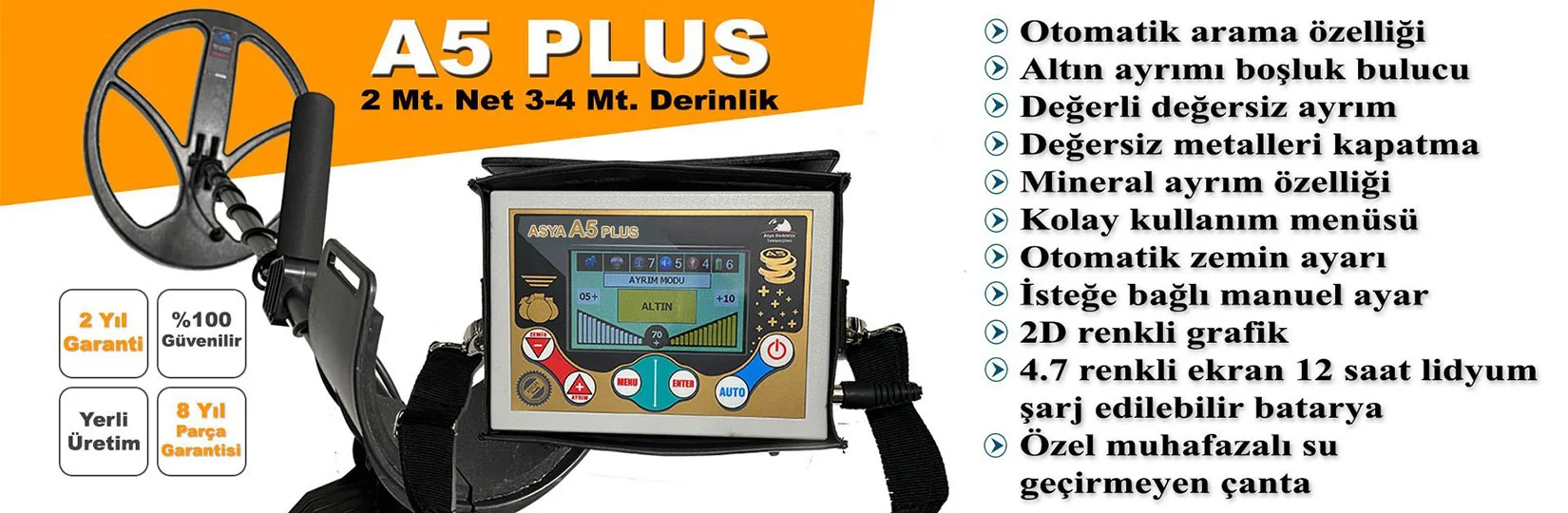 A5 Plus Altın Arama Dedektörü