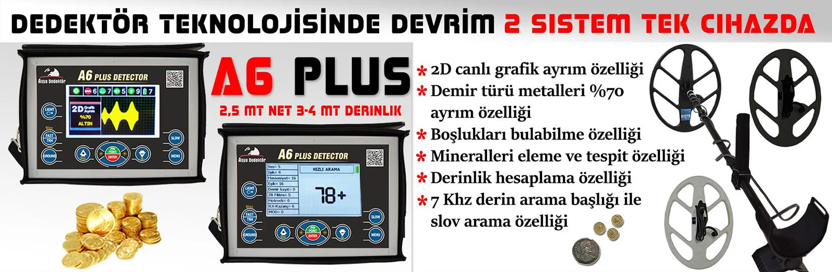 A6 Plus Altın Dedektörü